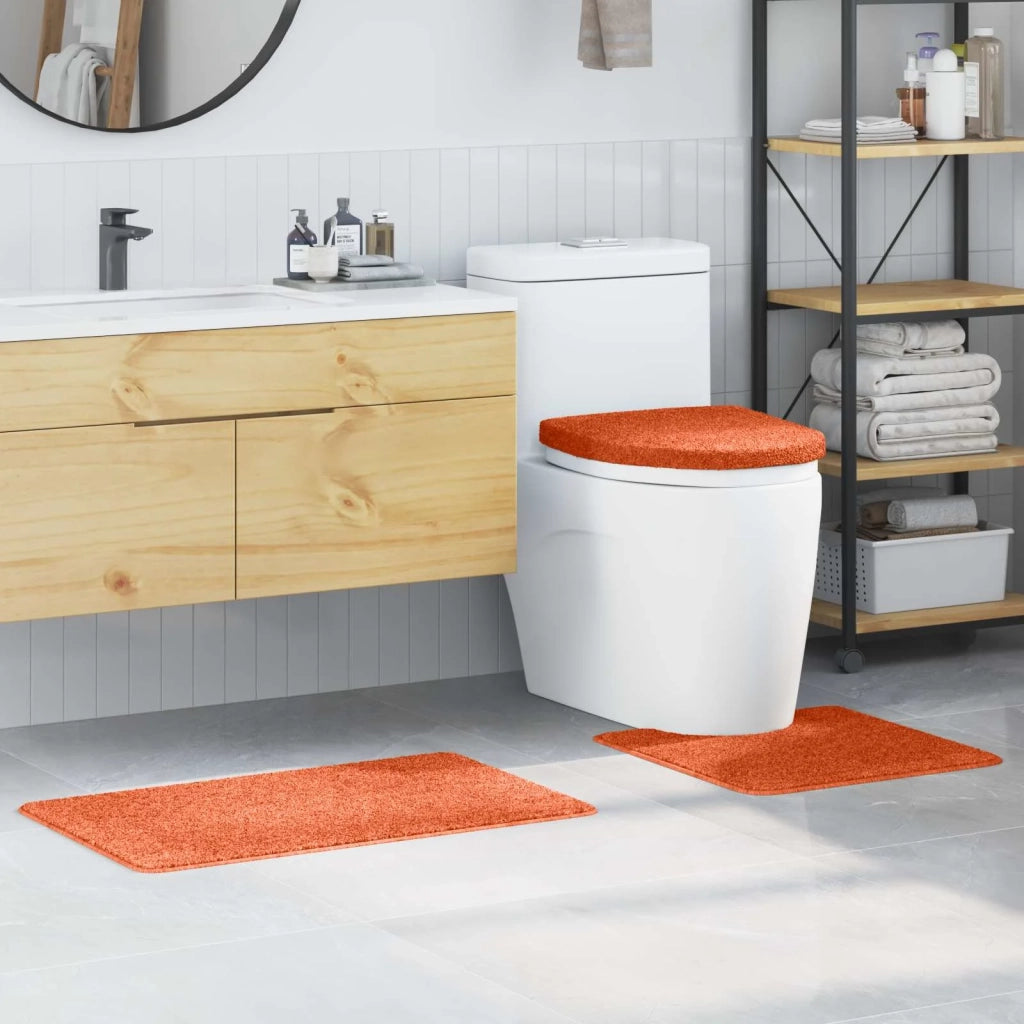 Set di tappetini antiscivolo per il bagno 3 pz Arancione PP CFW6522174