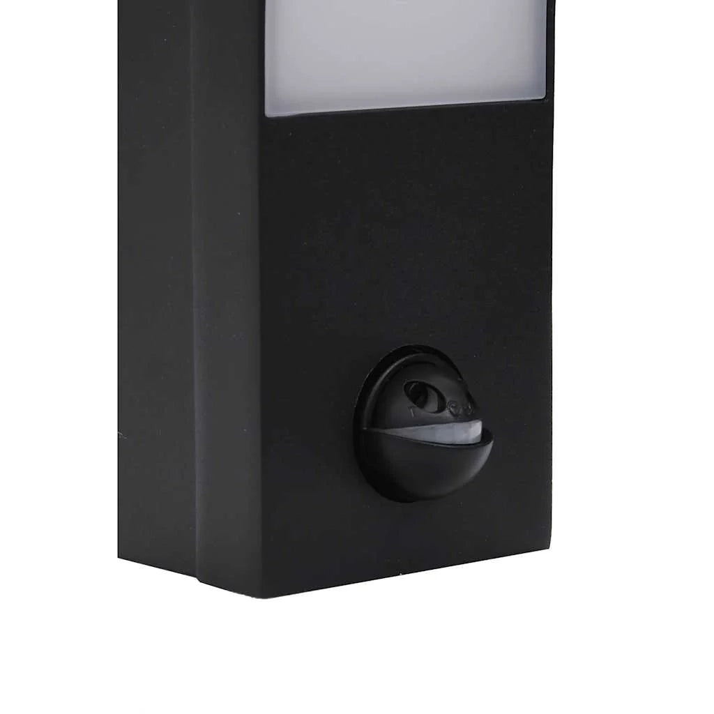 Set di 2 applique LED da esterno con sensore di movimento design moderno 7 x 4,5 x 23 cm alluminio nero 02_0056578