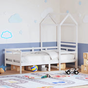 Dormeuse con Tetto 80x200 cm Bianco in Legno Massello di Pino 3282291