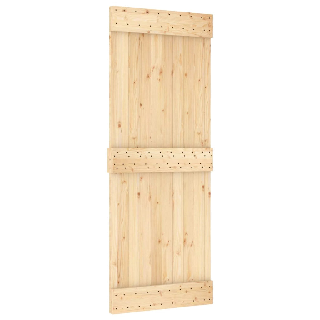 Porta scorrevole Naturale e Bianco 80 x 210 cm