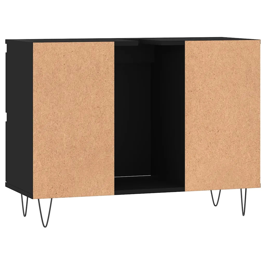 Mobile da Bagno | Armadio da bagno Nero 80x33x60 cm in Legno Multistrato