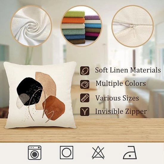 Cuscino coperta 50x50 - coperta per cuscino in cotone e lino - cuscini decorativi per soggiorno