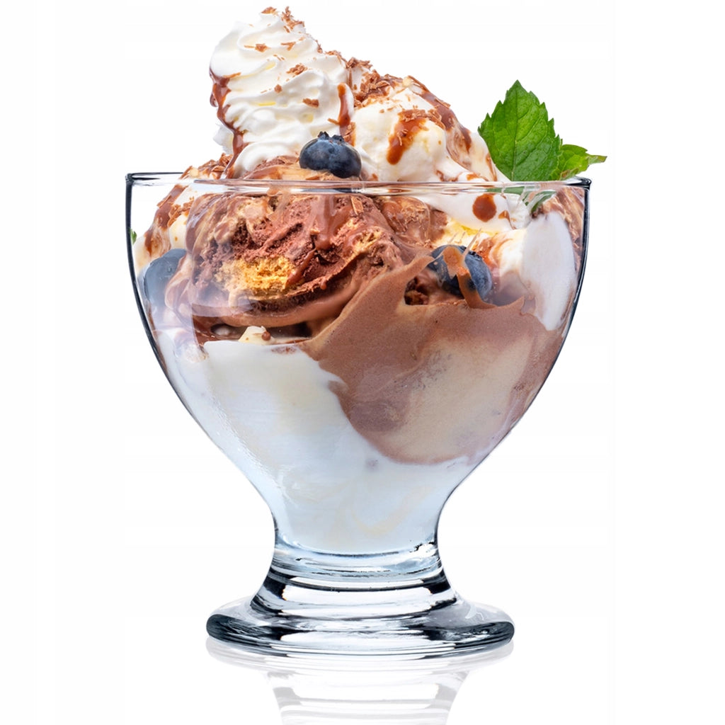 Coppetta da dessert per gelato KADAX da 450 ml, contenitore in vetro classico per dessert al gelato.