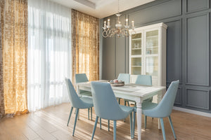 Lampadario Elegant in Metallo Perla Crema con Oro