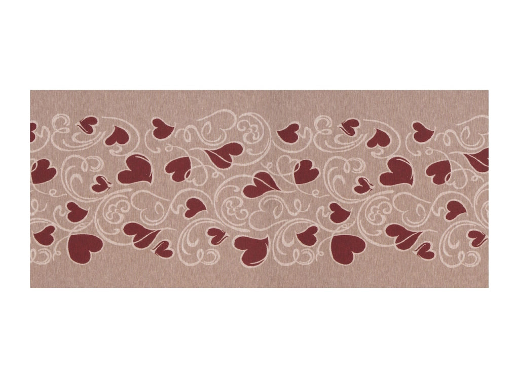 Tappeto Passatoia Tessuto Jacquard Linea Emozioni Dis Amour Tortorosso - 57x320 - Tortorosso