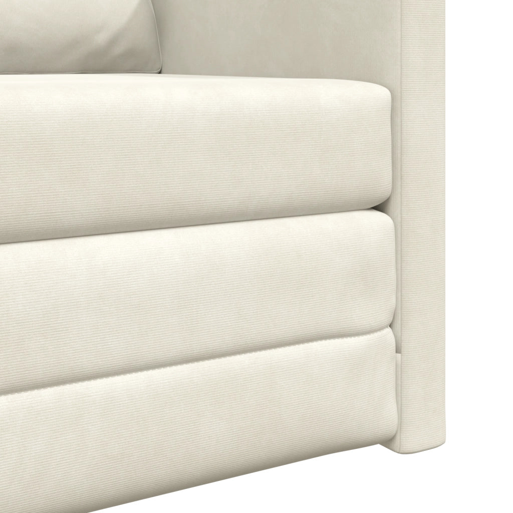 Letto Sofa 2-in-1 Crema 74x77x81 cm in Velluto