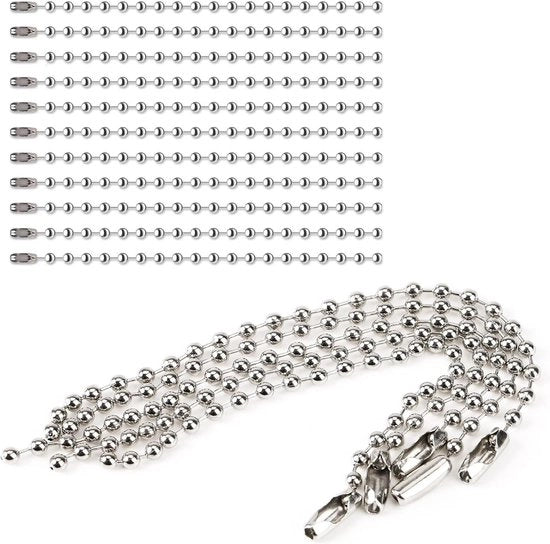 100 pezzi di catenella a goccia in argento - catenella a ingranaggi 12 cm - catenella metallica per gioielleria e decorazioni - connettore per decorazioni - catenella per gioielleria fai da te - argento.