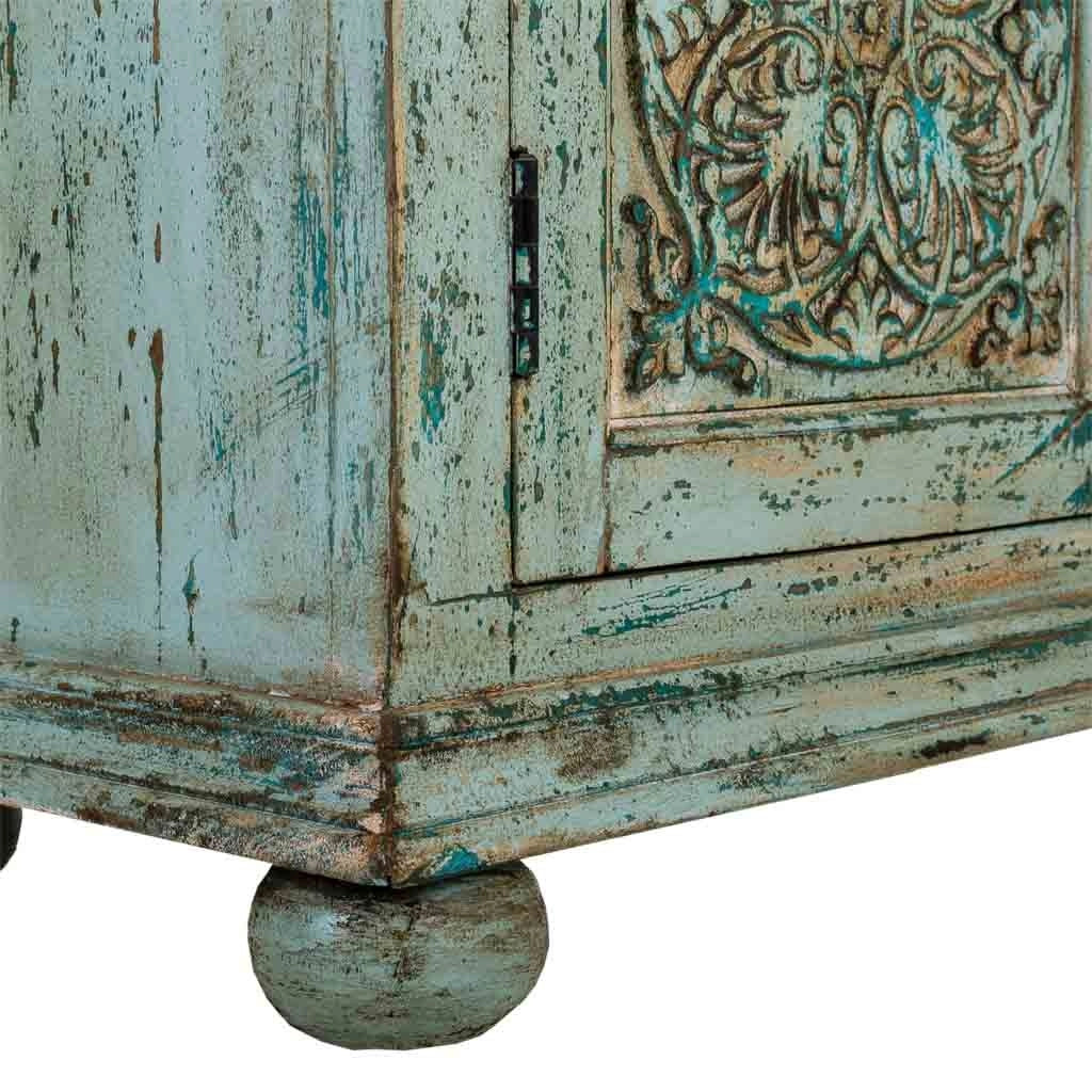 Credenza in legno blu 170x40x90