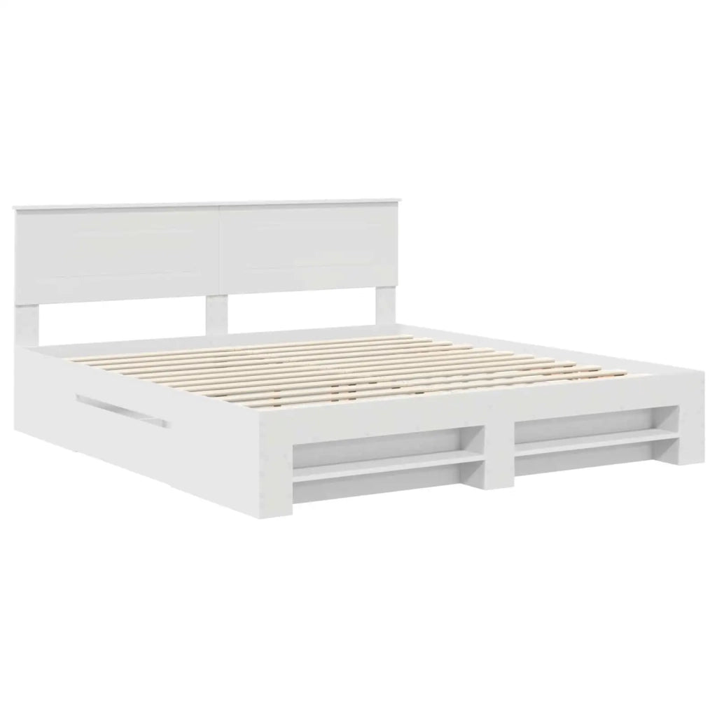 Struttura del letto Bianco 180 x 200 cm Legno multistrato