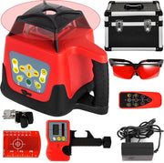 Laser a vapore - Laser a rotazione - Livellazione automatica - Ricevitore - Comando a distanza - Tasca portatile - Rosso