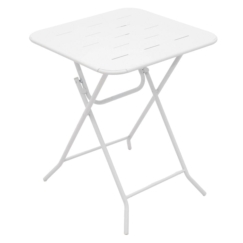 Set da bistr¨° pieghevole 3 pezzi - Zephmum - 2 sedie e 1 tavolo, resistente alle intemperie, bianco