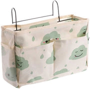Organizzatore di Archiviazione per Letto Alto - Impermeabile - Sostenibile - Molteplici Cestelli - Per Riviste/ Libri - Buona Resistenza - Sacchetto da Letto