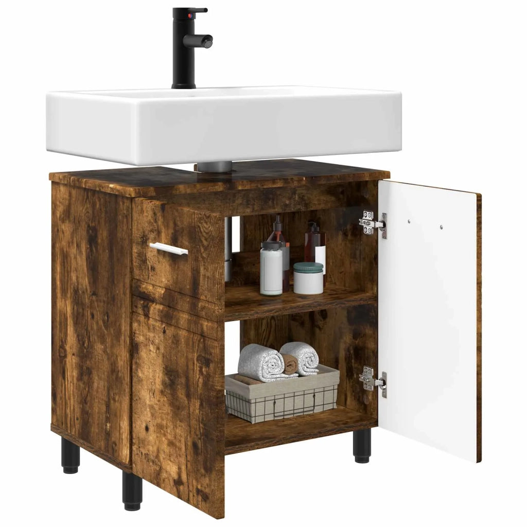 Mobiletto da bagno Rovere Fumo 60 x 35 x 60 cm 889410