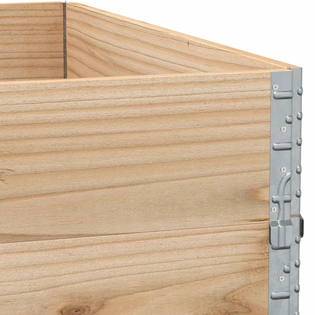Paretali per Pallet 2 pz 100x100 cm in Legno Massello di Pino 4010289