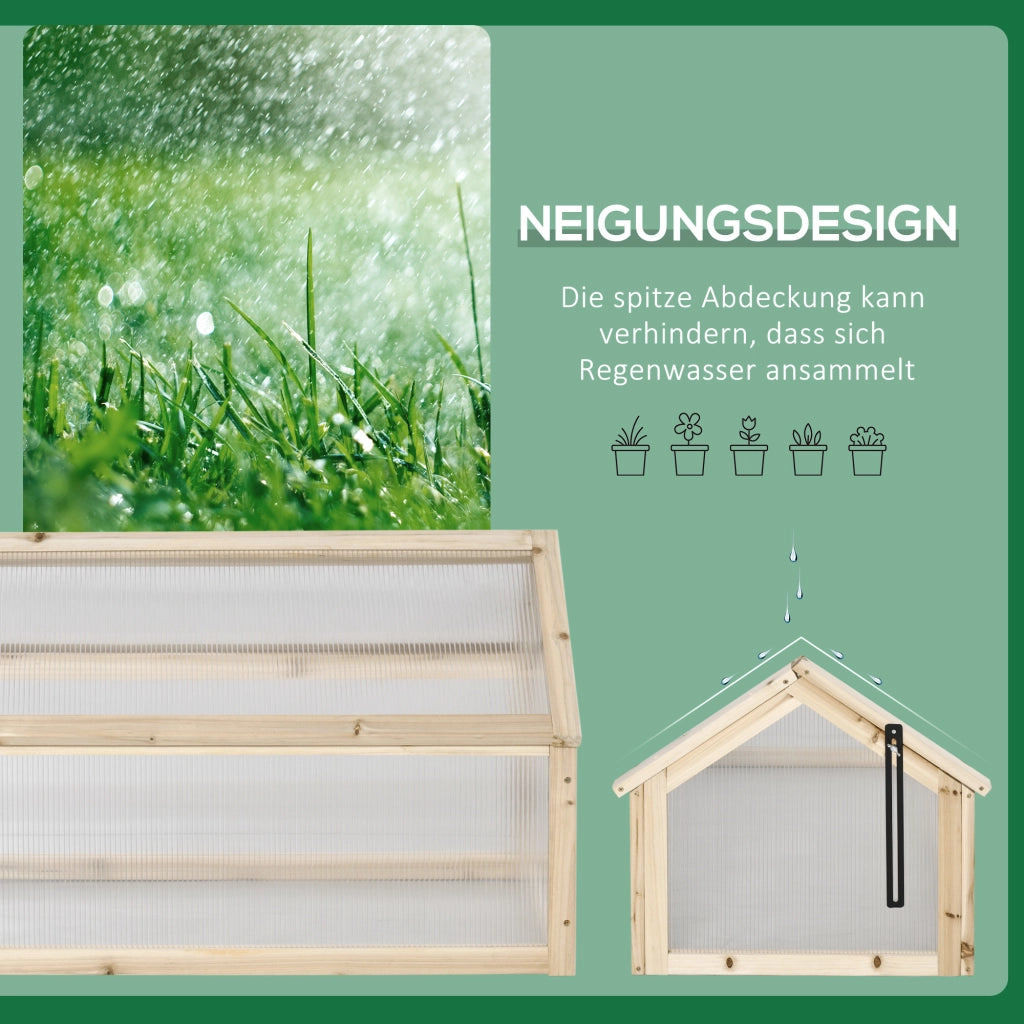 Mini Serra ¨C zephmum ¨C Legno e Policarbonato Naturale 90x52x49.5 cm
