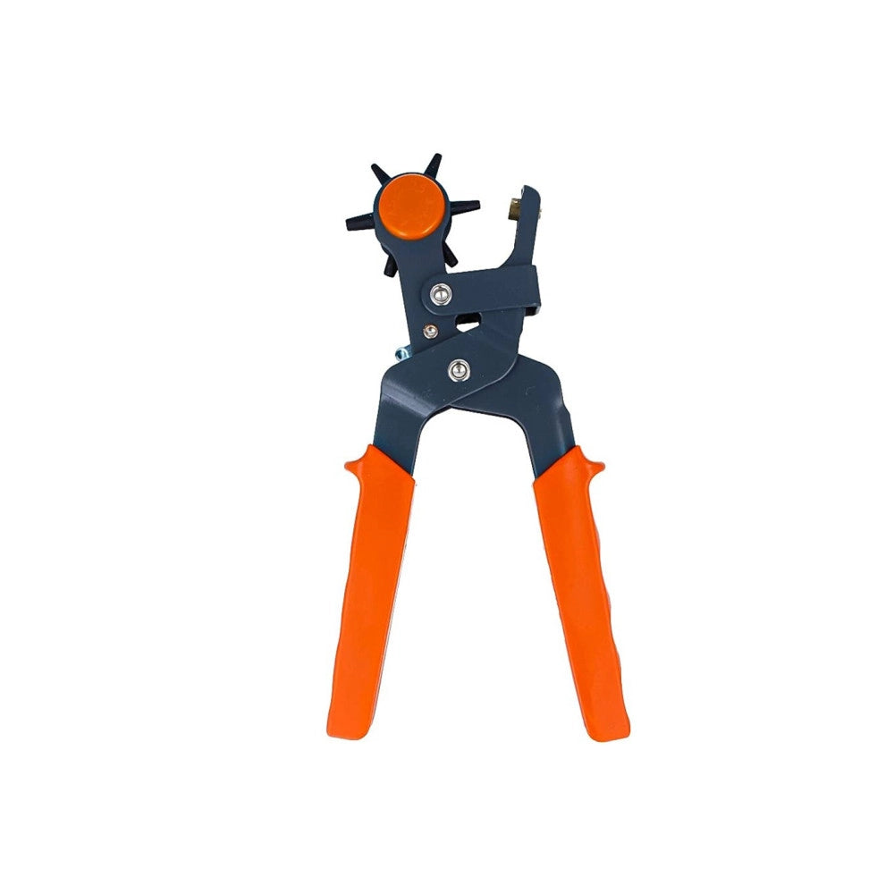 Trade Shop - Pinza Fustellatrice Per Cinture Buchi Fori Cintura Cuoio Pelle Testa Girevole -