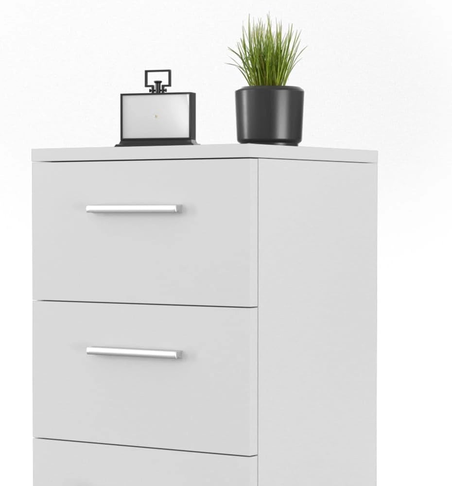 Comodini camera da letto, Nero lucido, Set di 2, adatto per letti boxspring con telaio rialzato