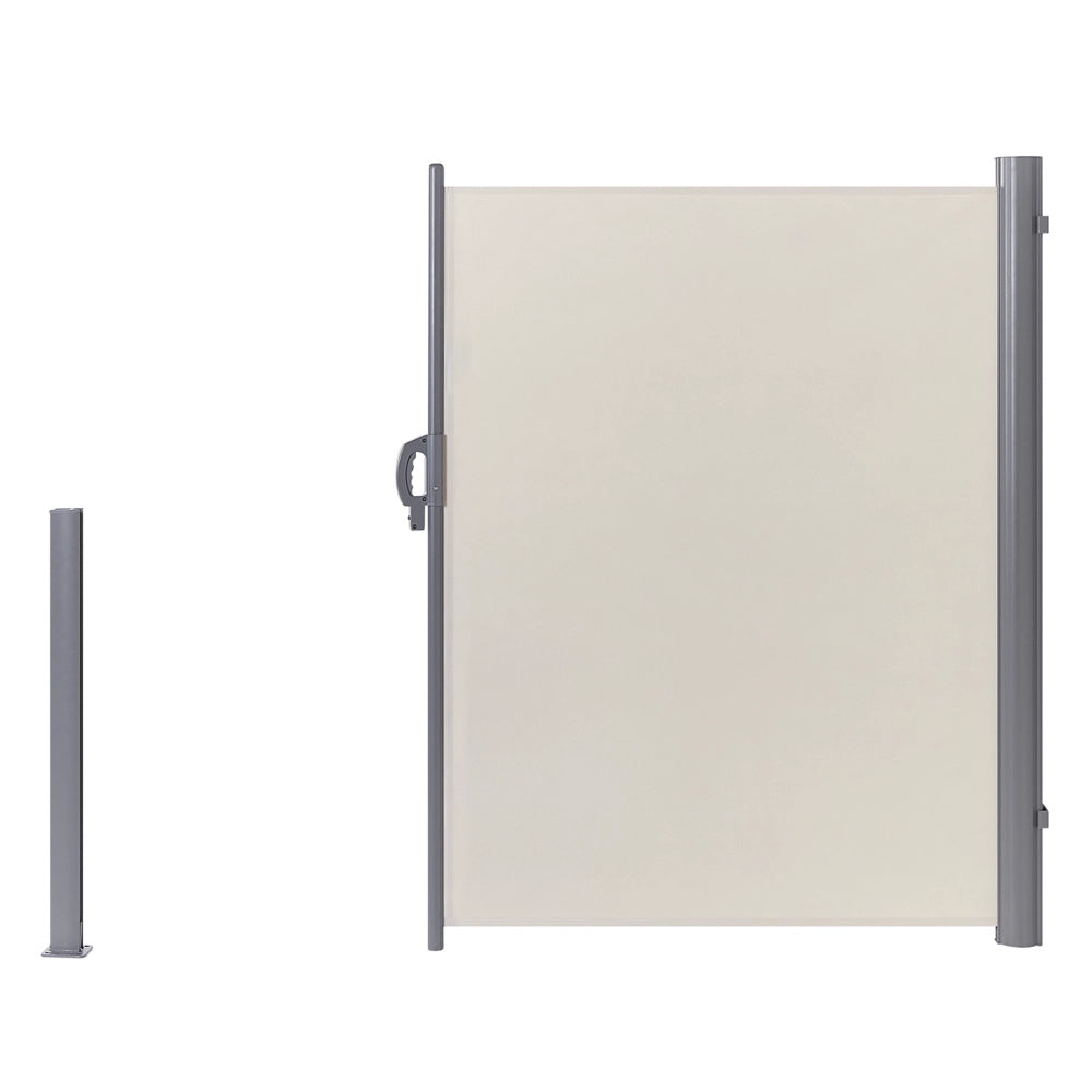 Tenda Laterale da Sole Estraibile Per Giardino Rettangolare 160 x 300 cm Beige