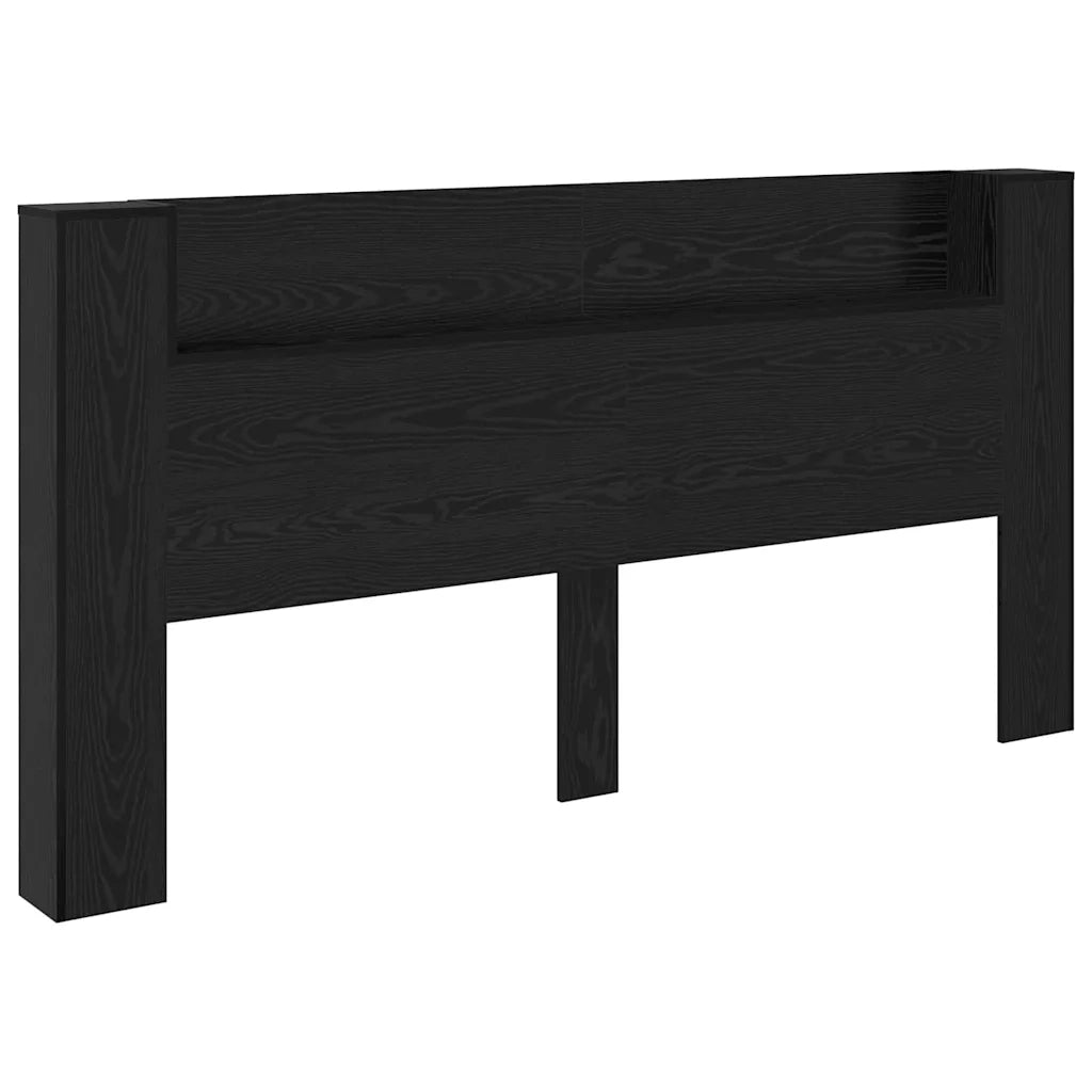 Testiera-Testata-Testiera Decorativa Rovere Nero 200 x 15 x 103,5 cm Legno multistrato 942360