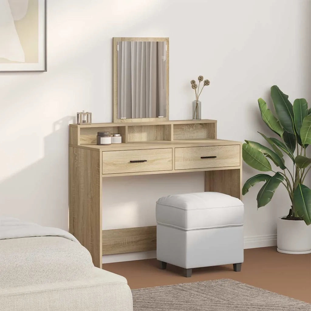 Tavolo da Trucco con cassetto Rovere Sonoma 100 x 41 x 140 cm 865147