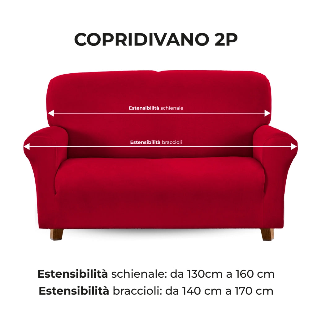Copridivano In Velluto Elegante Impermeabile Tessuto Elasticizzato Antimacchia Copripoltrona Salva Divano Due Tre Posti Cover Sofà Universale Certificato Oekotex Antigraffio Animali  Bordeaux - Divano 2 posti