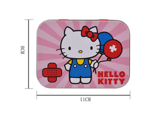 Set 12 Box Hello Kitty per Bambini con 24 Cerotti Ciascuno 2 Misure in Metallo
