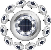 12 pezzi di illuminazione esterna alimentata da energia solare - impermeabile - illuminazione di fondazione chiara per esterni - illuminazione decorativa del pannello solare per esterni Bicchieri di illuminazione esterni