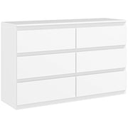Cassettiera 6 Cassetti in Legno Bianco ¨C Zephmum ¨C 120x39x75 cm