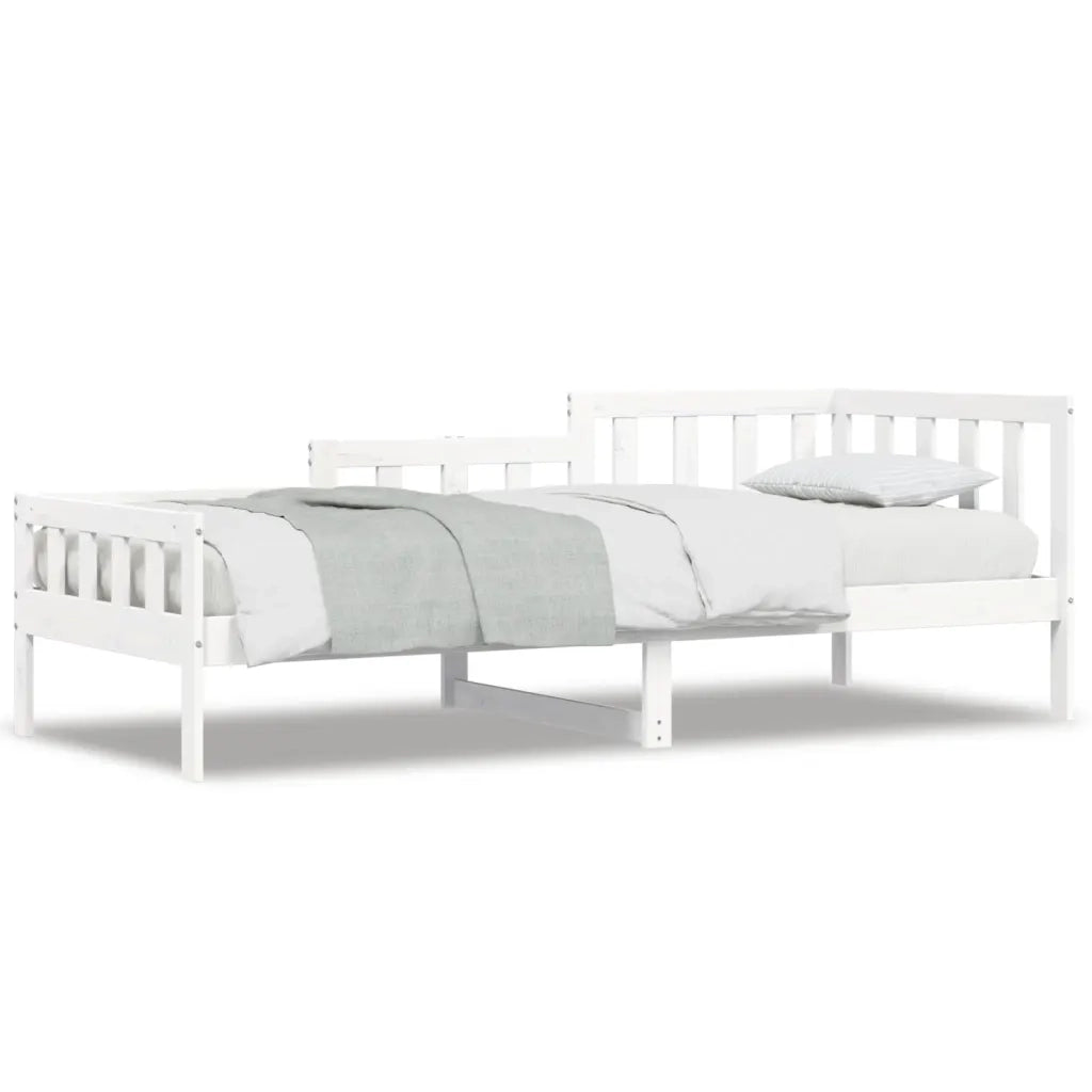Dormeuse senza Materasso-Divano Letto-Struttura Letto Bianca 90x200 cm Legno Massello Pino 961315
