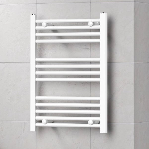 RADIATORE TERMOARREDO SCALDASALVIETTE BIANCO CON TUBOLARI Ø25MM MODELLO ELVIA - MM 1230X550 WATT 633 INT.500  - MAM