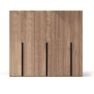 Armadio Coco 6 ante battenti colore noce america e maniglie nero opaco