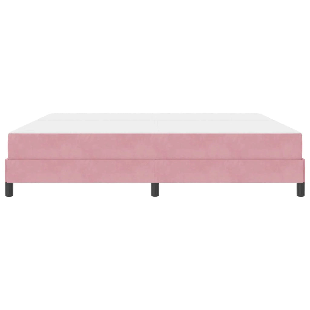 Letto a molle con materasso Rosa 200 x 200 cm Tessuto 3398718