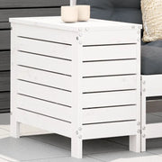 Poggiapiedi da Giardino Bianco 62x31,5x52cm Legno Massello Pino 844889