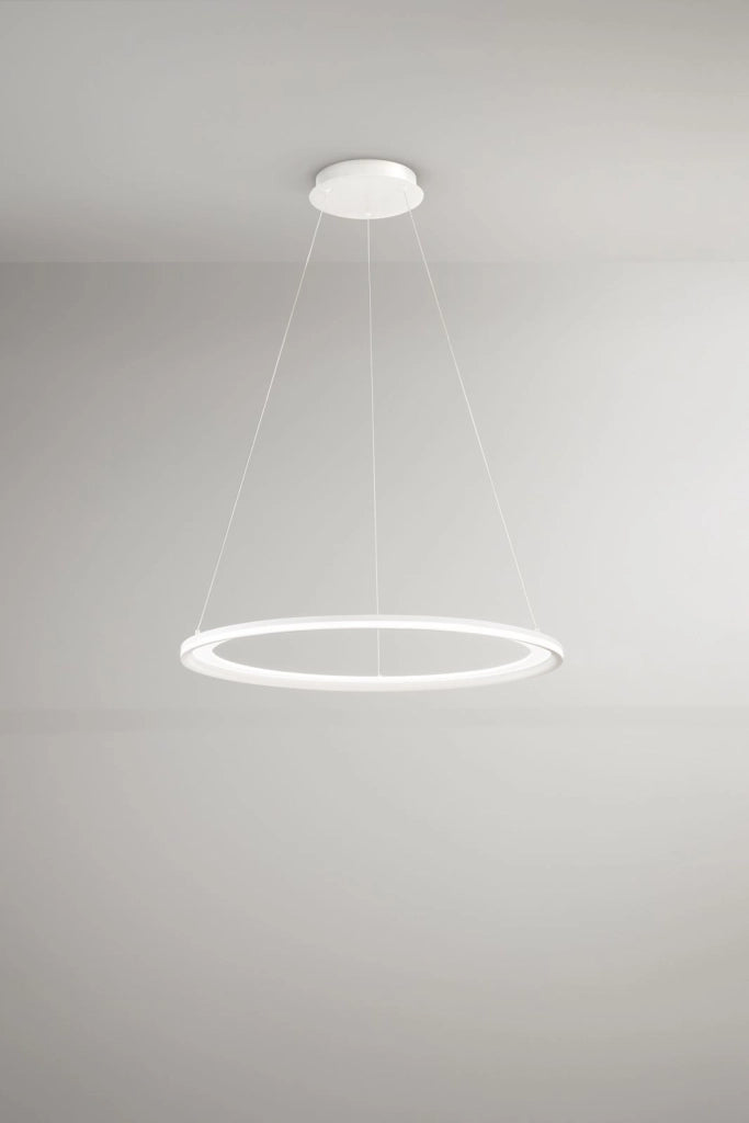 Sospensione in alluminio colore bianco Edge biemissione LED 86W 3000K CRI?83 220-240V 50/60Hz 6020Lm