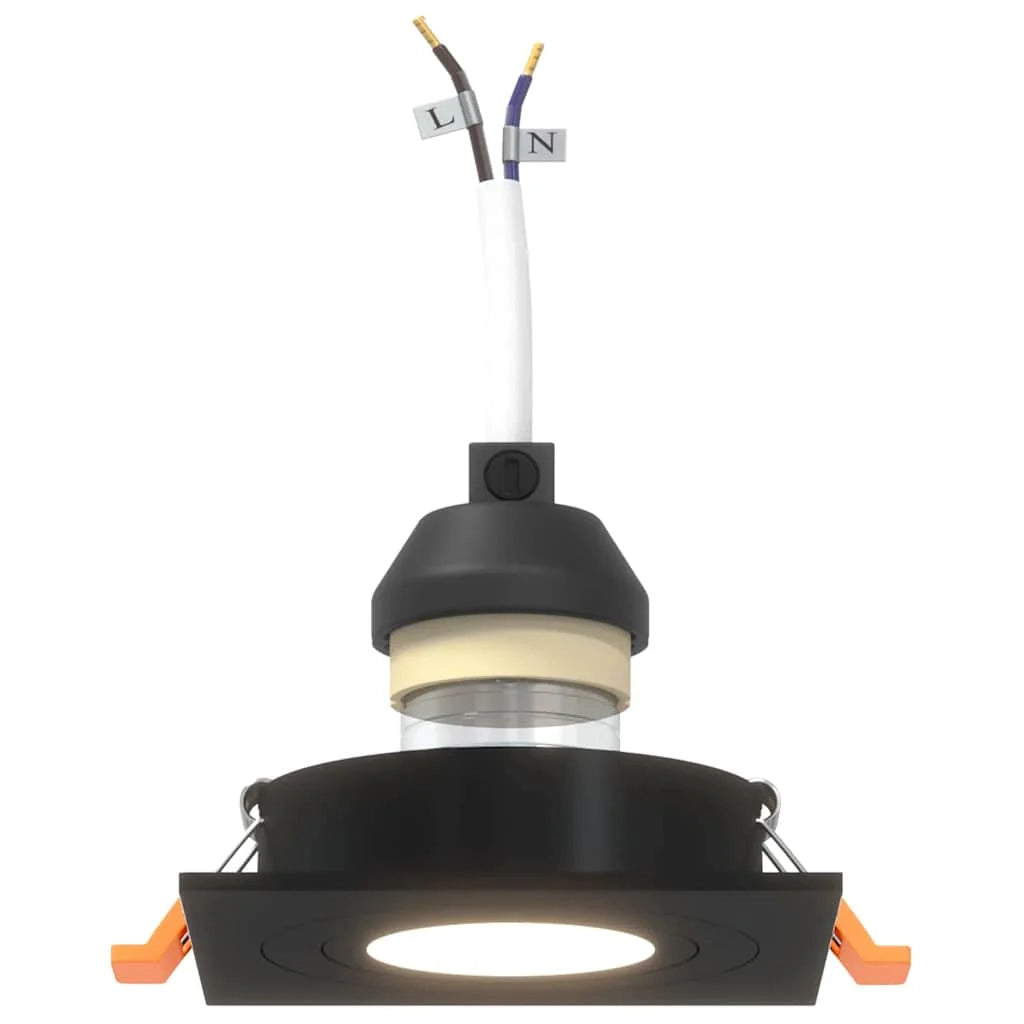 Set di 6 faretti da incasso moderni 9 x 9 x 2 cm orientabili creano un'atmosfera accogliente in alluminio nero 02_0058262