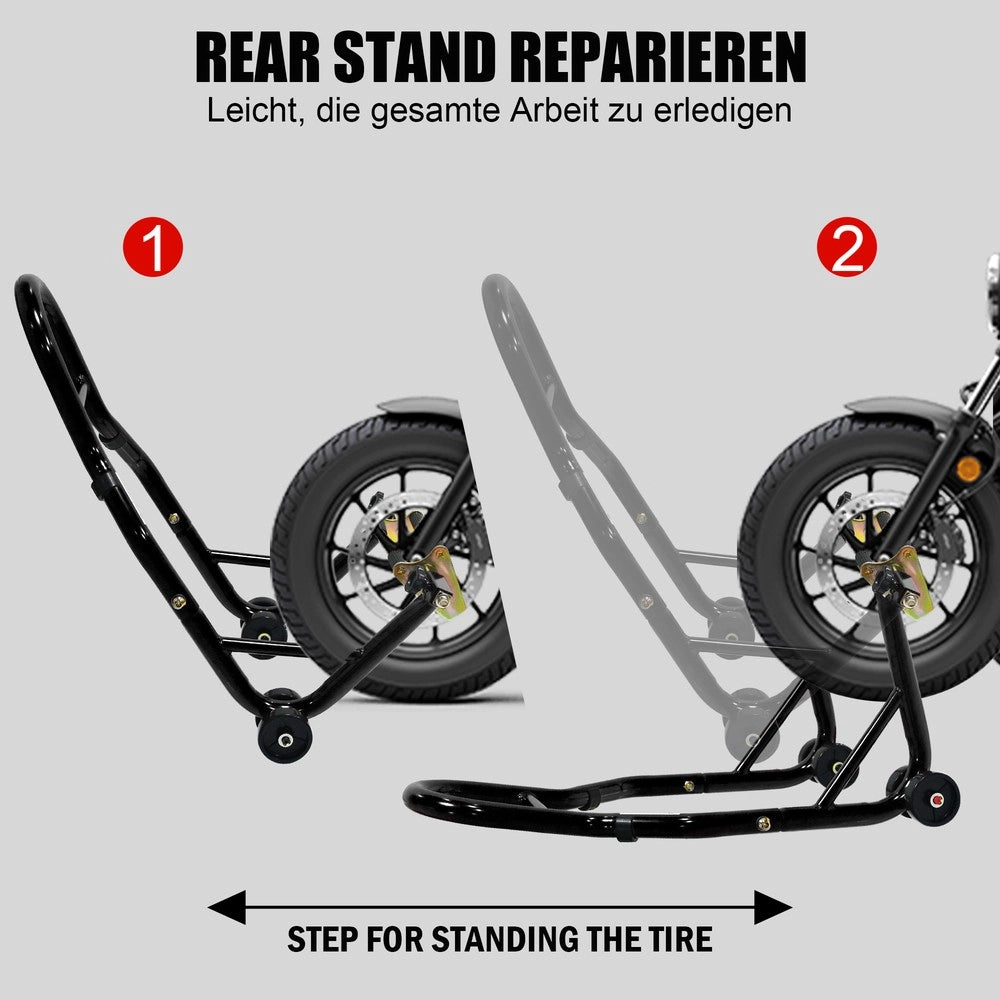 Cavalletto Moto ¨C MINIMAL ¨C Nero, Portata 200 kg, Universale