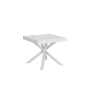 Tavolo allungabile 90/194x90 cm Clerk colore bianco frassino gambe bianche