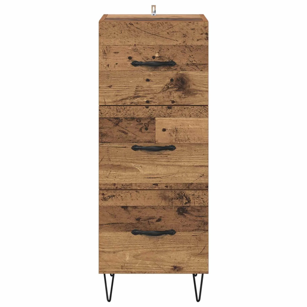 Credenza | Madia | Buffet da pranzo | Armadio da pranzo Legno vecchio 34 x 34.5 x 90 cm Legno multistrato