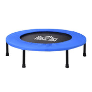 Trampolino Elastico per Allenamento con 30 Molle ¨C zephmum ¨C Nero e Blu, Acciaio, Plastica, PP, ?91x22.5 cm