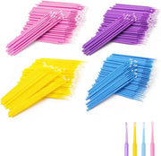 400 pezzi di spazzole micro - 4 colori spazzole da eyeliner da gettare - applicatori per mascara stecchi di pulizia