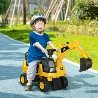Ruspa Giocattolo per Bimbi da 1-3 Anni con Escavatore e Contenitore, Senza Batteria, Giallo