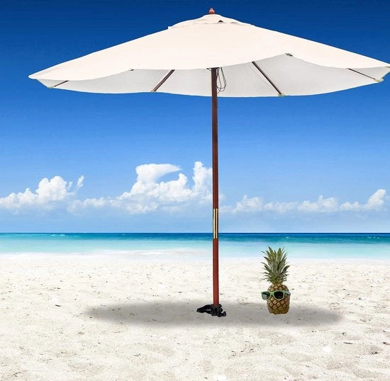 Sostegno parasole con martello da giardino - Anziano per prato o spiaggia - Plastica nera