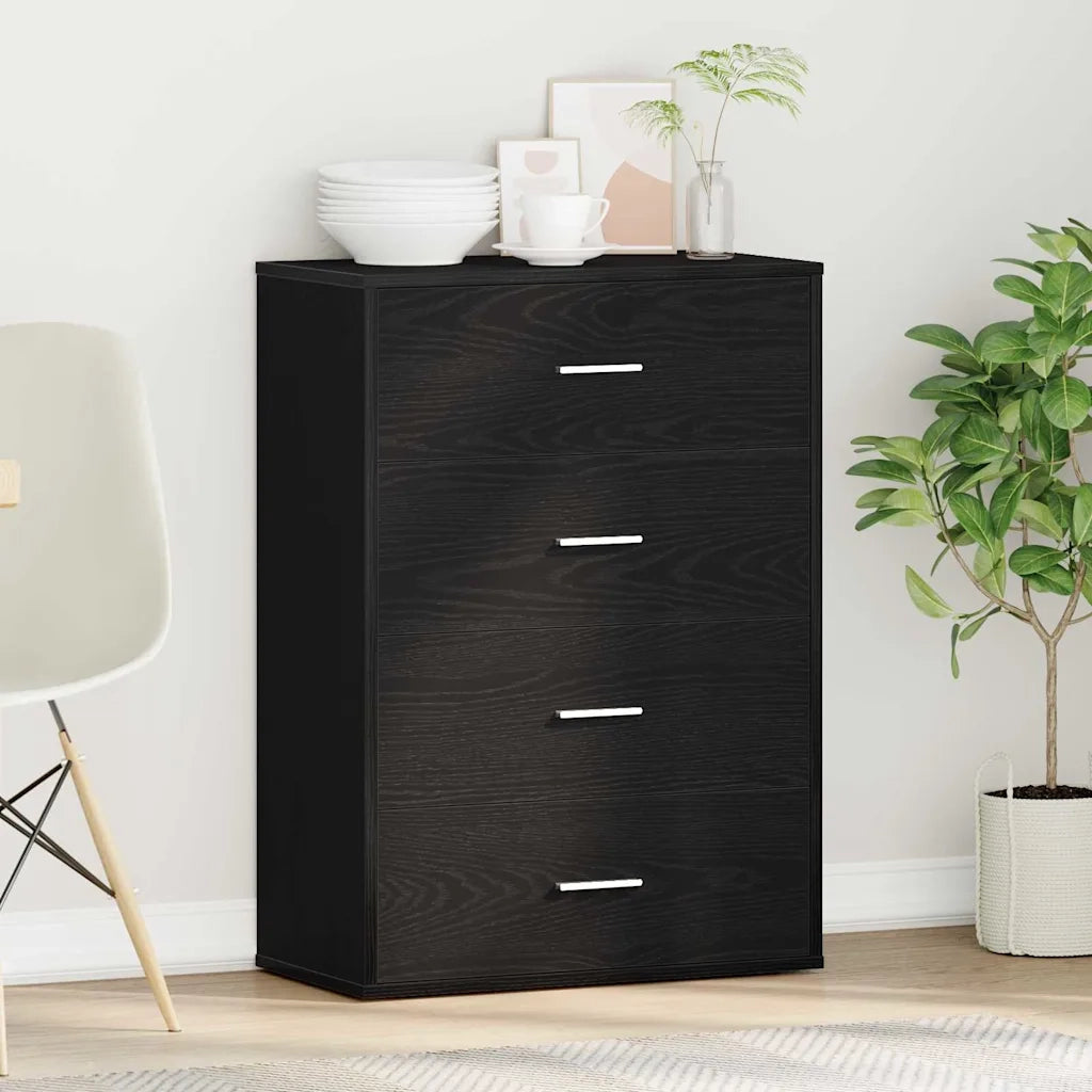 Credenza Rovere Nero 60 x 31 x 84 cm Legno ingegnerizzato 871674