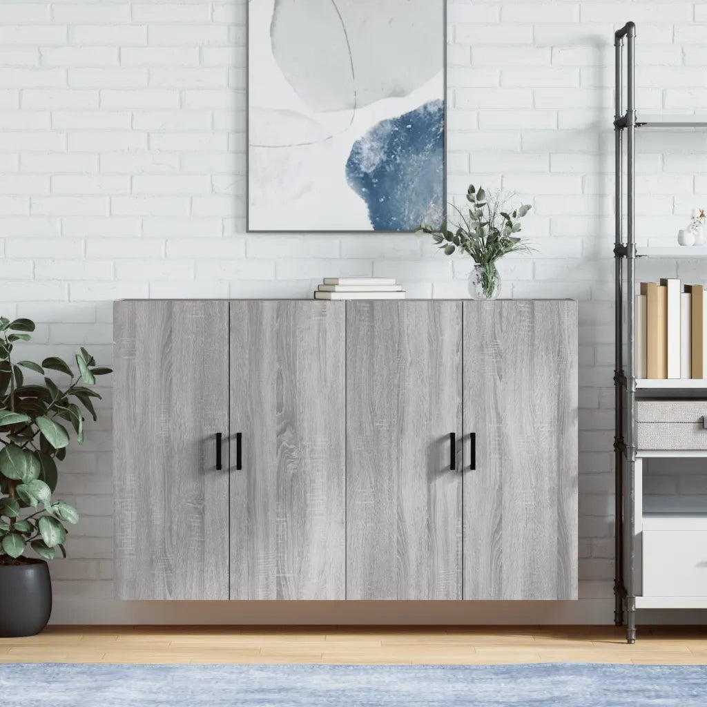 Mobili a Parete 2 pz Grigio Sonoma 69,5x34x90 cm 3195625
