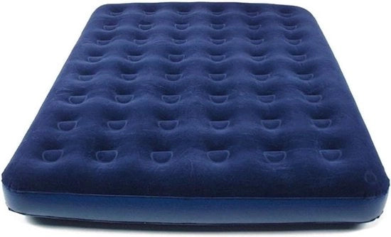 Letto aeree in velluto blu reale - 203 x 152 cm - Letto a aria lussuoso per due persone