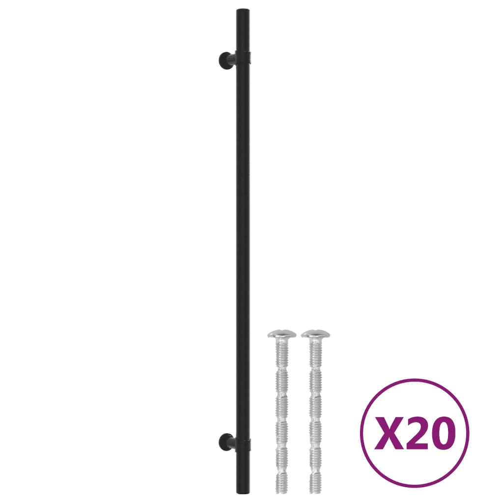 Maniglie per Mobili 20 pz Nere 320 mm in Acciaio Inox CFW9731968
