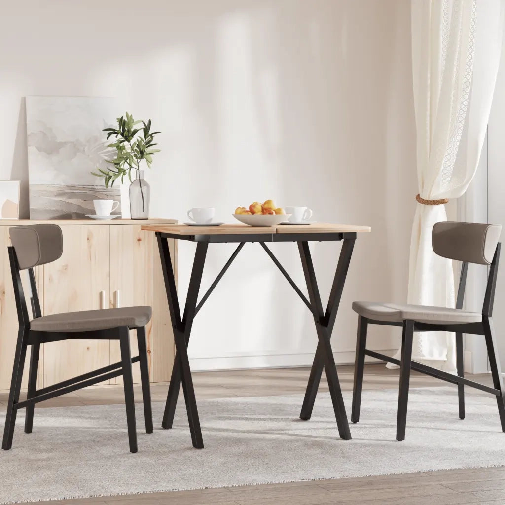 Telaio Gambe a O per Tavolo da Pranzo 40x40x73 cm in Acciaio