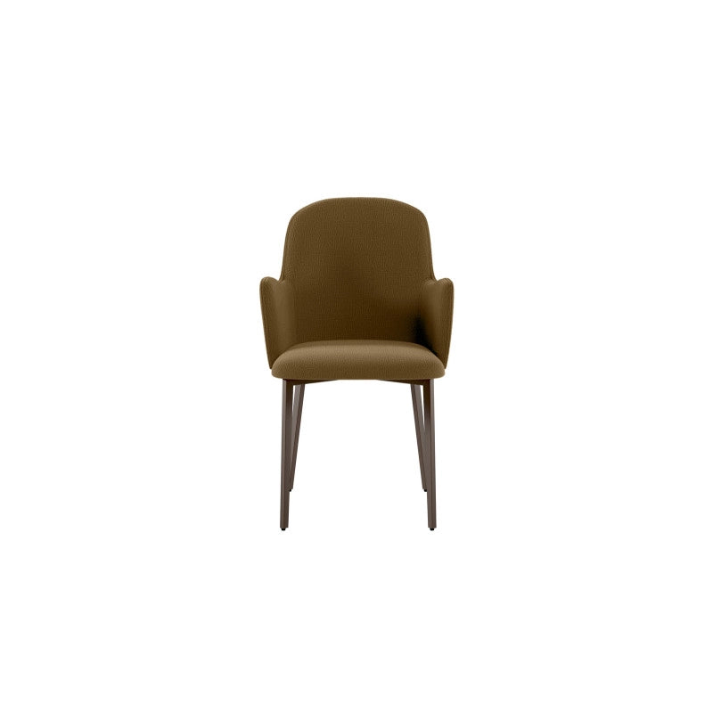 Sedia rivestita in tessuto easy-clean Gambe in metallo verniciato Bronzo Sophia 53.5cm X 62.5cm H 80cm Stones