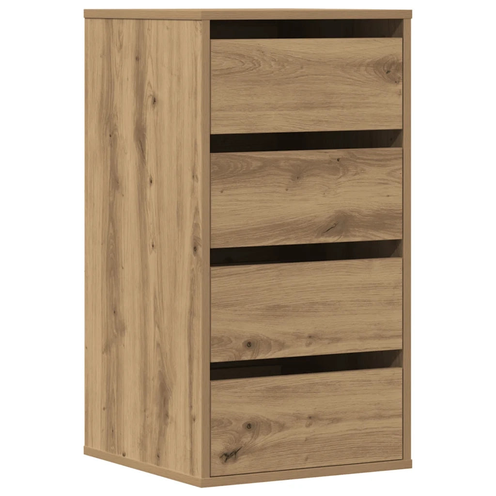 Cassettiera Angolare Rovere Artigianale 40x41x76cm Multistrato 852869