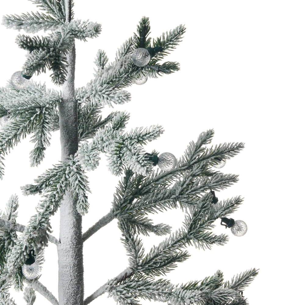 Albero di Natale Verde PE 180 cm Artificiale Luci LED innevato Moderno Scandinavo Outdoor & Indoor